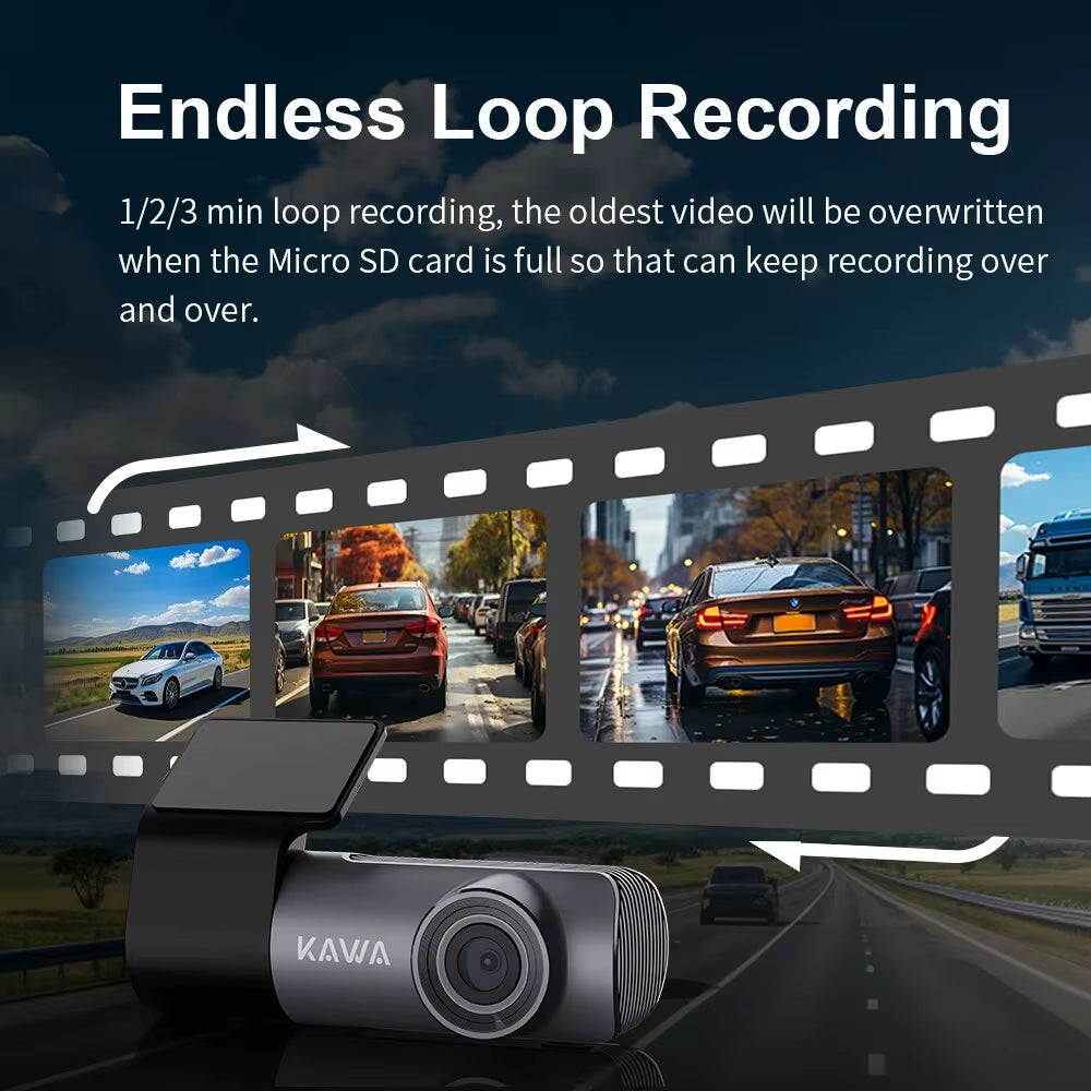 2K Dash Camera for Car DVR Dash Cam in the Car  D5 Video Recorder Emergency Voice Control Night Vision Wifi APP Monitor WDR