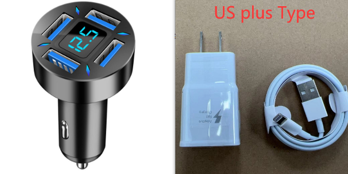 Four-Port Car Charger 4USB Car Charger