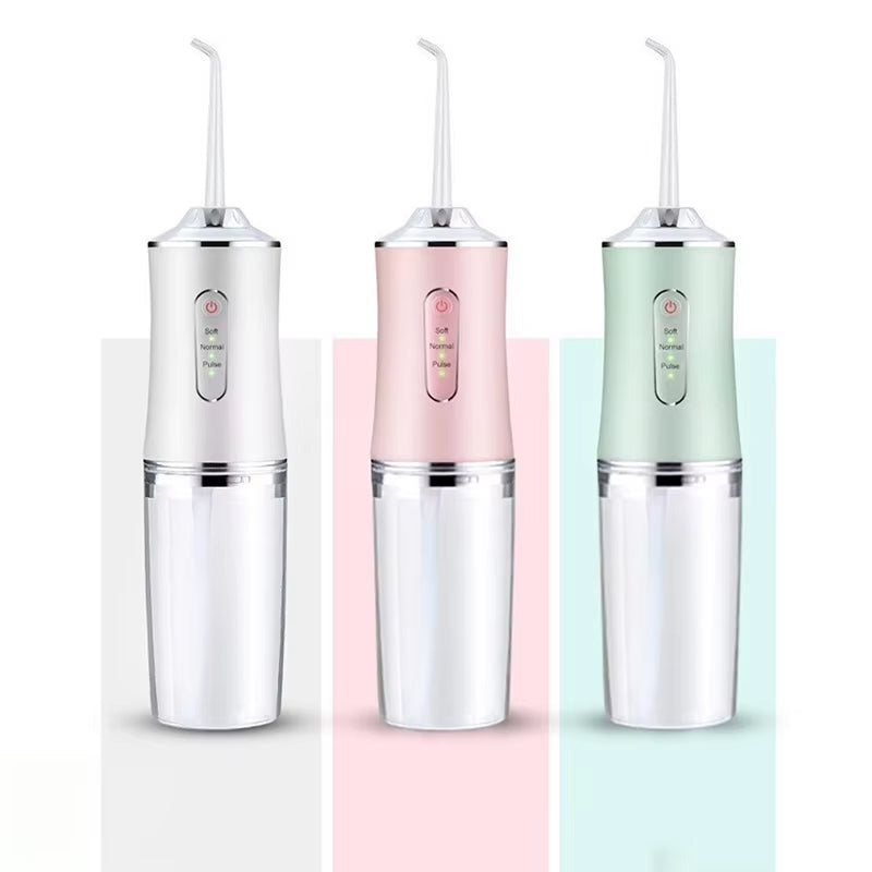 Xiaomi Oral Irrigator Portable Dental Water Flosser USB Rechargeable Water Floss Tooth Pick 4 Jet Tip 220Ml 3 Modesteeth Cleaner