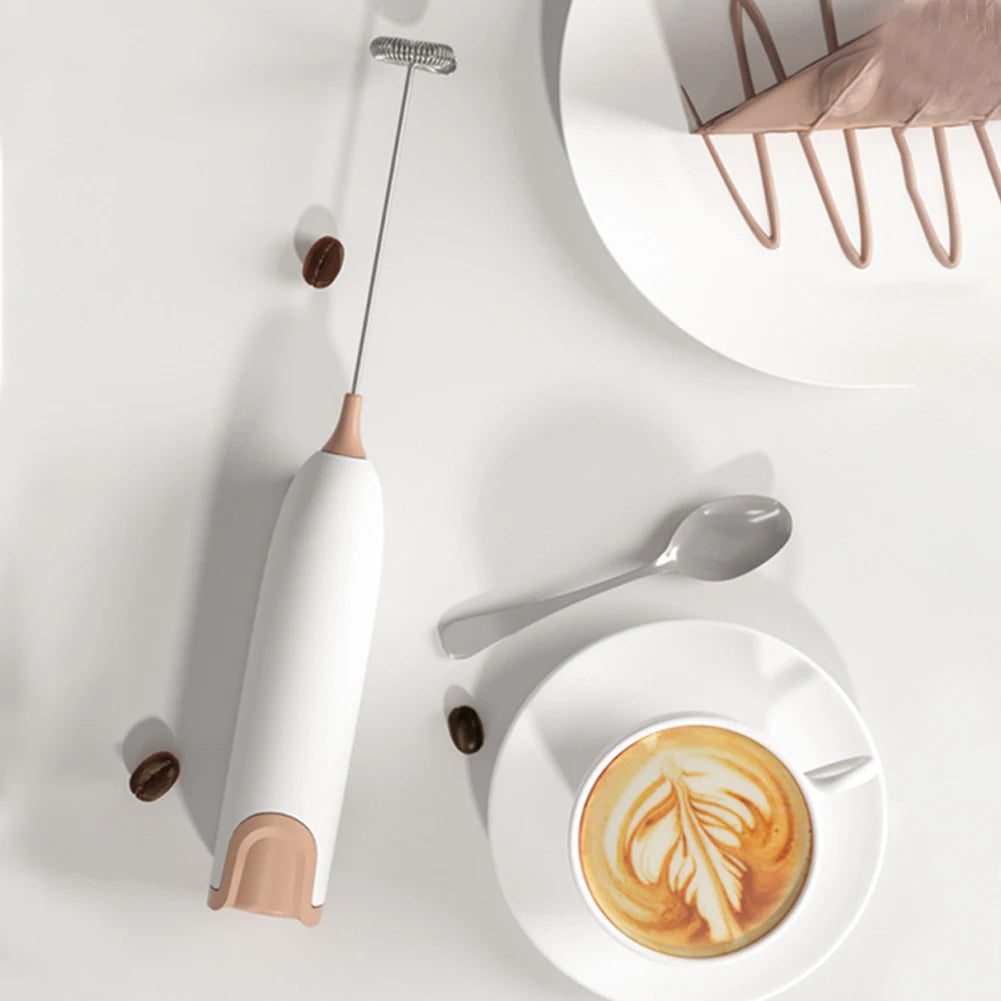 Electric Milk Frother Kitchen Drink Foamer Whisk Mixer Stirrer Coffee Cappuccino Creamer Whisk Frothy Blend Whisker Egg Beater