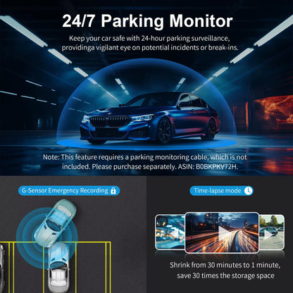 2K Dash Camera for Car DVR Dash Cam in the Car  D5 Video Recorder Emergency Voice Control Night Vision Wifi APP Monitor WDR