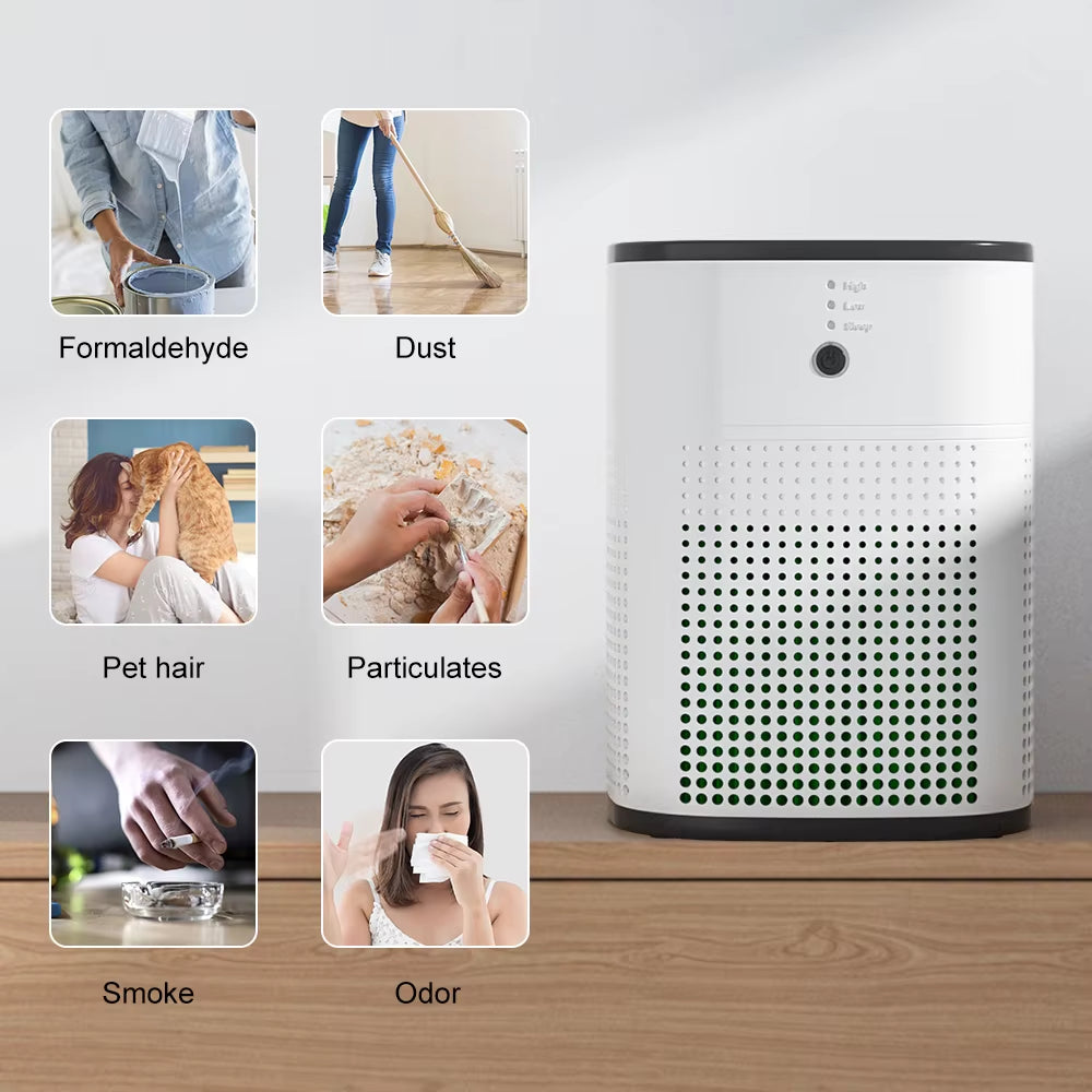 HY1800 Air Purifier for Home Protable True H13 HEPA & Carbon Filters Efficient Purifying Air Cleaner Aroma Diffuser