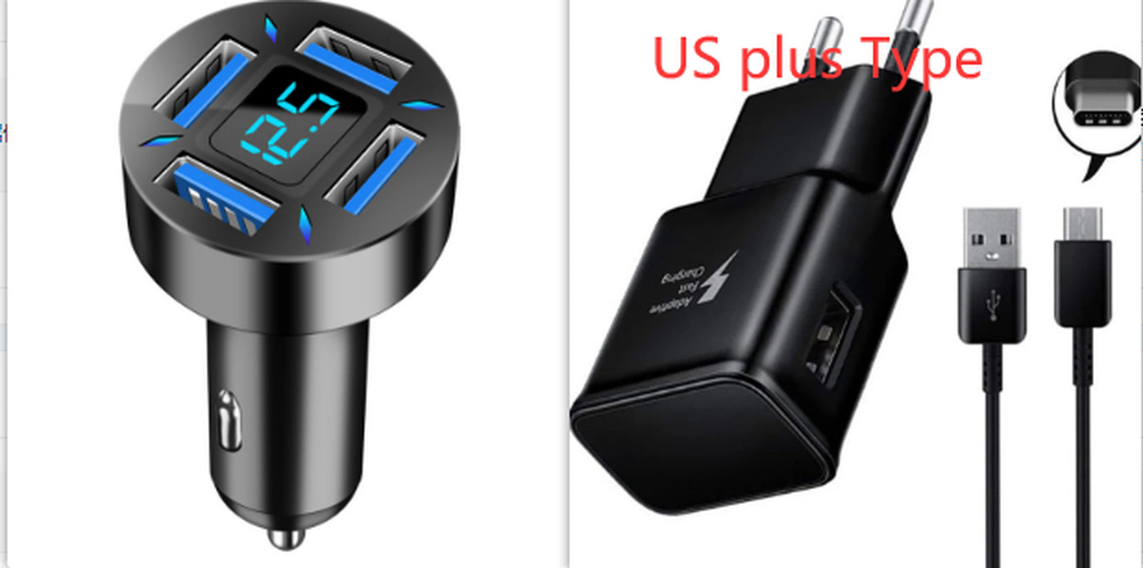 Four-Port Car Charger 4USB Car Charger