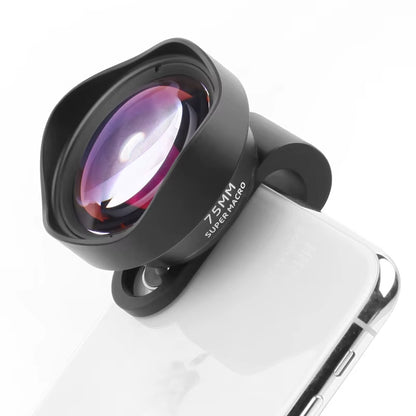 75MM 10X Super Macro Lens Phone Camera Lens 17MM Thread Phone Lens with Clip for Iphone 15 14 Sumsang